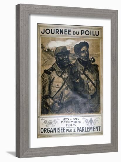 Journée Du Poilu 25 Et 26 Décembre 1915, French World War I Poster, 1915-Theophile Alexandre Steinlen-Framed Giclee Print