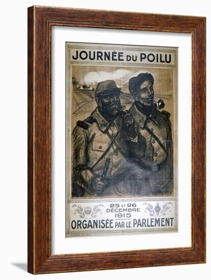 Journée Du Poilu 25 Et 26 Décembre 1915, French World War I Poster, 1915-Theophile Alexandre Steinlen-Framed Giclee Print