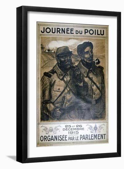 Journée Du Poilu 25 Et 26 Décembre 1915, French World War I Poster, 1915-Theophile Alexandre Steinlen-Framed Giclee Print