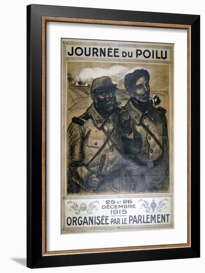 Journée Du Poilu 25 Et 26 Décembre 1915, French World War I Poster, 1915-Theophile Alexandre Steinlen-Framed Giclee Print