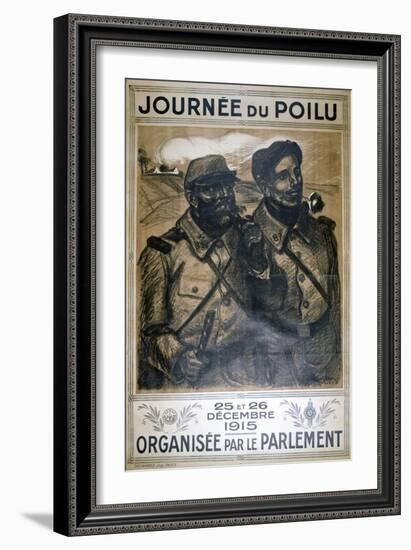 Journée Du Poilu 25 Et 26 Décembre 1915, French World War I Poster, 1915-Theophile Alexandre Steinlen-Framed Giclee Print