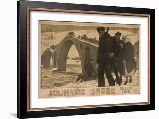 Journee Serbe. 25 Juin 1916-Pierre Mourgue-Framed Art Print