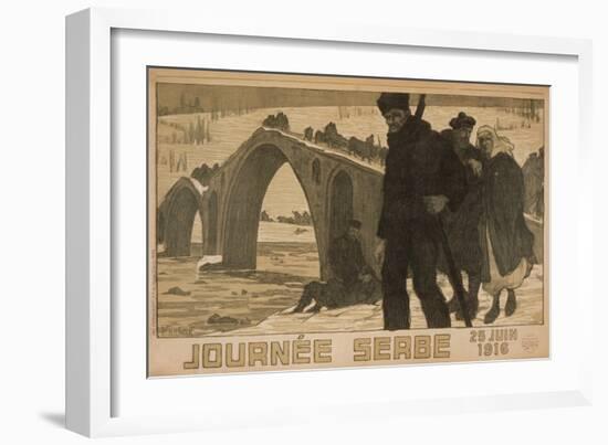 Journee Serbe. 25 Juin 1916-Pierre Mourgue-Framed Art Print