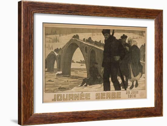 Journee Serbe. 25 Juin 1916-Pierre Mourgue-Framed Premium Giclee Print
