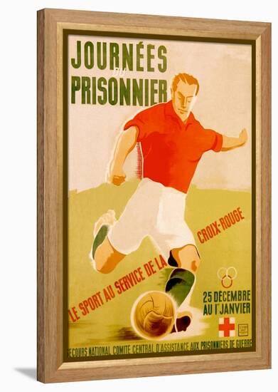 Journees Prisonnier - Red Cross Soccer-Pierre Fix-Masseau-Framed Stretched Canvas