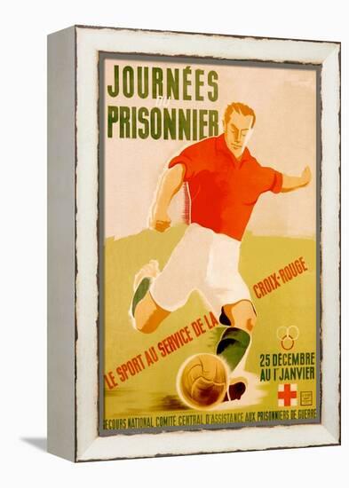 Journees Prisonnier - Red Cross Soccer-Pierre Fix-Masseau-Framed Stretched Canvas