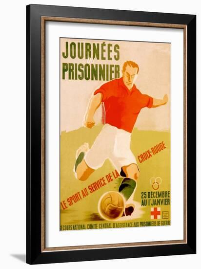 Journees Prisonnier - Red Cross Soccer-Pierre Fix-Masseau-Framed Art Print