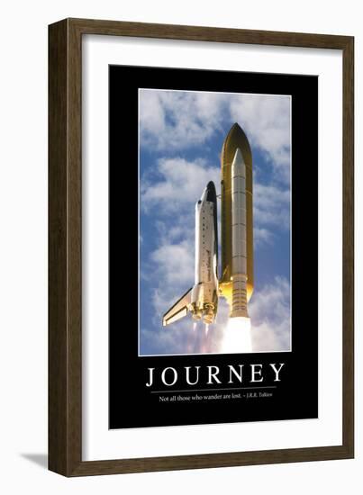 Journey: Inspirational Quote and Motivational Poster-null-Framed Photographic Print