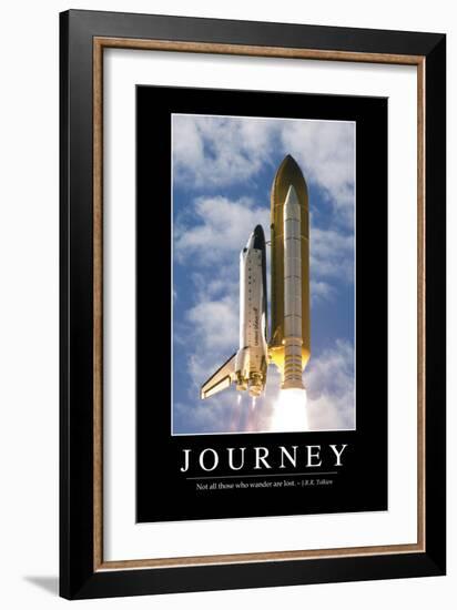 Journey: Inspirational Quote and Motivational Poster-null-Framed Photographic Print