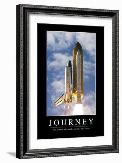 Journey: Inspirational Quote and Motivational Poster-null-Framed Photographic Print