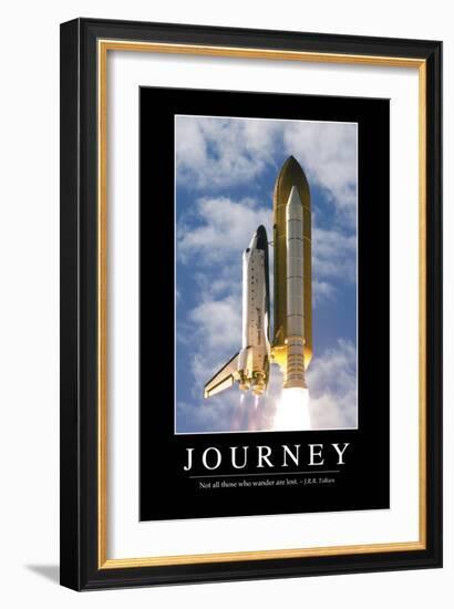 Journey: Inspirational Quote and Motivational Poster-null-Framed Photographic Print