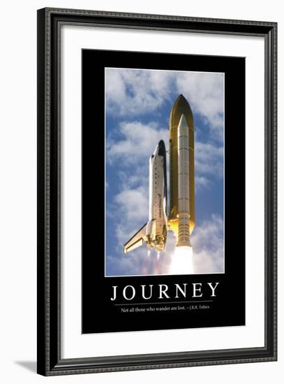 Journey: Inspirational Quote and Motivational Poster-null-Framed Photographic Print