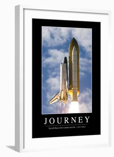 Journey: Inspirational Quote and Motivational Poster-null-Framed Photographic Print