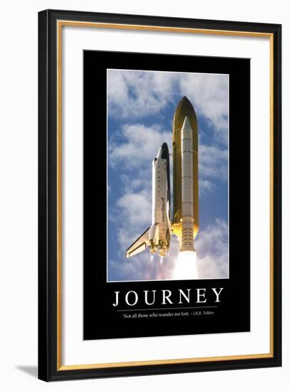 Journey: Inspirational Quote and Motivational Poster-null-Framed Photographic Print