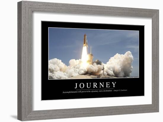 Journey: Inspirational Quote and Motivational Poster-null-Framed Premium Photographic Print