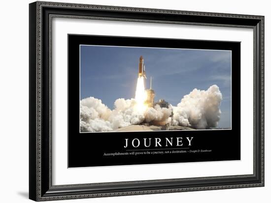 Journey: Inspirational Quote and Motivational Poster-null-Framed Premium Photographic Print