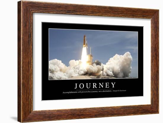 Journey: Inspirational Quote and Motivational Poster-null-Framed Photographic Print