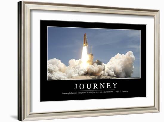 Journey: Inspirational Quote and Motivational Poster-null-Framed Photographic Print