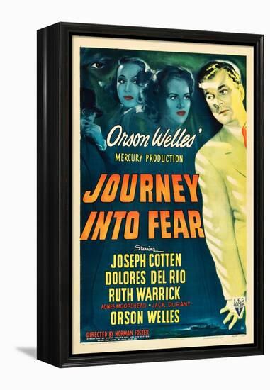 JOURNEY INTO FEAR, Joseph Cotten, Dolores del Rio, Ruth Warrick, Orson Welles, 1943-null-Framed Stretched Canvas