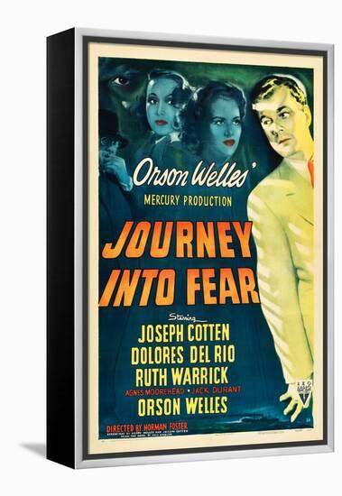 JOURNEY INTO FEAR, Joseph Cotten, Dolores del Rio, Ruth Warrick, Orson Welles, 1943-null-Framed Stretched Canvas