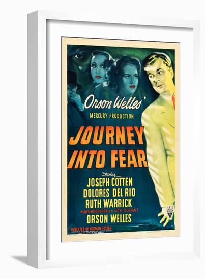 JOURNEY INTO FEAR, Joseph Cotten, Dolores del Rio, Ruth Warrick, Orson Welles, 1943-null-Framed Art Print