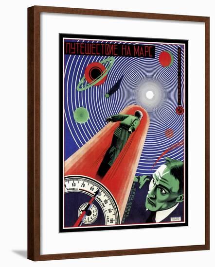 Journey To Mars Russian Constructivist-Vintage Lavoie-Framed Giclee Print