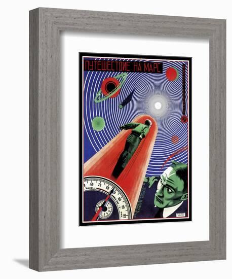 Journey To Mars Russian Constructivist-Vintage Lavoie-Framed Premium Giclee Print