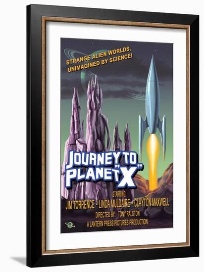 Journey to Planet X-Lantern Press-Framed Art Print