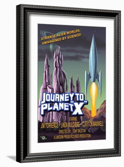 Journey to Planet X-Lantern Press-Framed Art Print