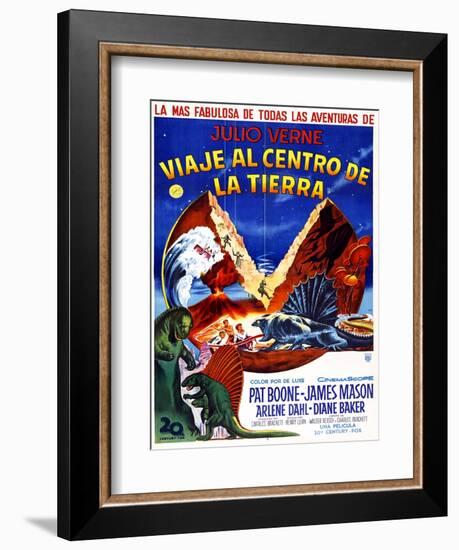 JOURNEY TO THE CENTER OF THE EARTH, (aka VIAJE AL CENTRO DE LA TIERRA), Argentinan poster, 1959-null-Framed Premium Giclee Print