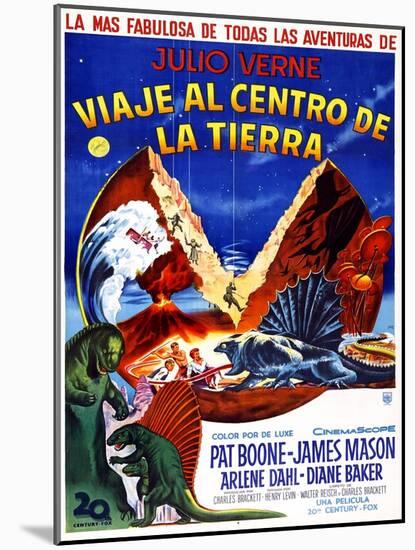 JOURNEY TO THE CENTER OF THE EARTH, (aka VIAJE AL CENTRO DE LA TIERRA), Argentinan poster, 1959-null-Mounted Art Print