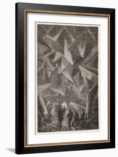 Journey to the Center of the Earth-?douard Riou-Framed Art Print