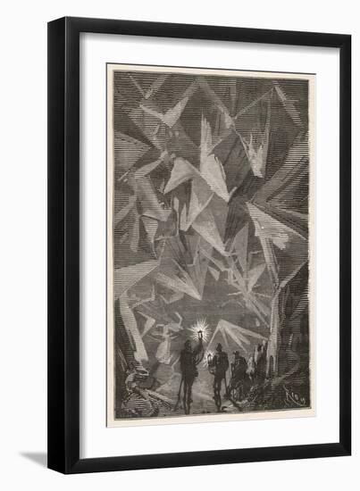 Journey to the Center of the Earth-?douard Riou-Framed Art Print