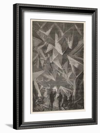 Journey to the Center of the Earth-?douard Riou-Framed Art Print