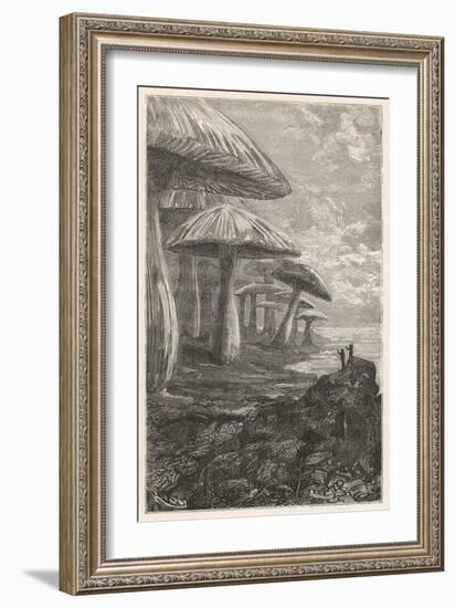 Journey to the Centre of the Earth-?douard Riou-Framed Art Print