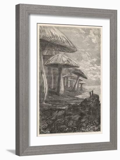 Journey to the Centre of the Earth-?douard Riou-Framed Art Print