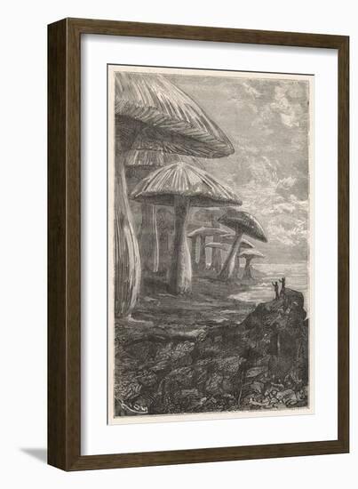 Journey to the Centre of the Earth-?douard Riou-Framed Art Print