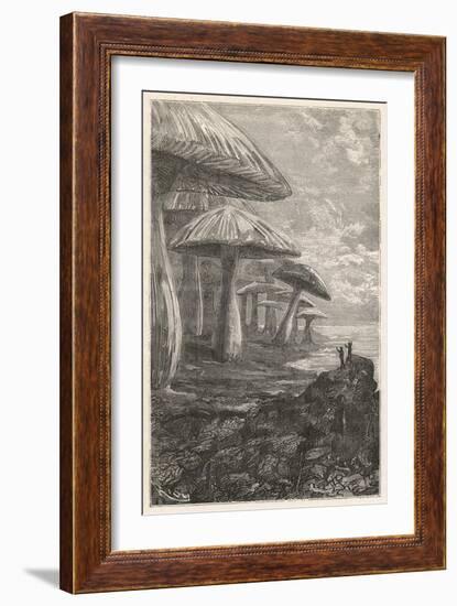 Journey to the Centre of the Earth-?douard Riou-Framed Art Print