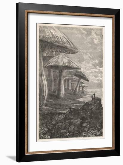 Journey to the Centre of the Earth-?douard Riou-Framed Art Print