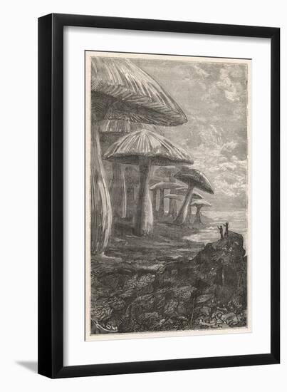 Journey to the Centre of the Earth-?douard Riou-Framed Art Print