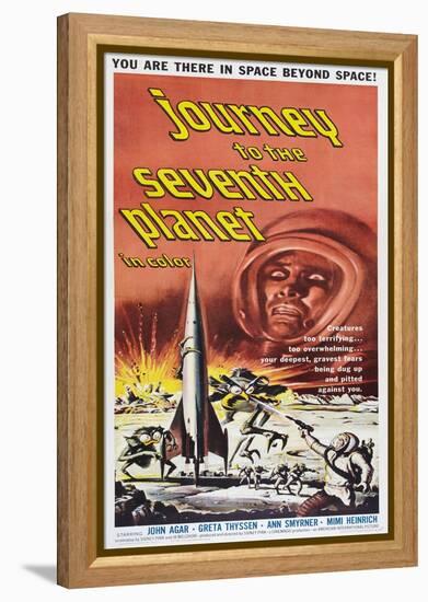 JOURNEY TO THE SEVENTH PLANET, poster art, 1962-null-Framed Stretched Canvas