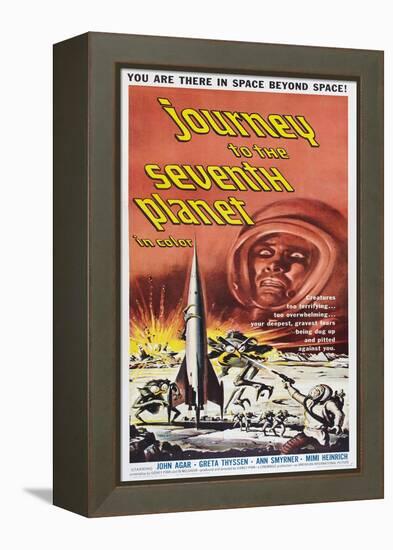 JOURNEY TO THE SEVENTH PLANET, poster art, 1962-null-Framed Stretched Canvas
