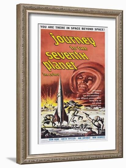 JOURNEY TO THE SEVENTH PLANET, poster art, 1962-null-Framed Art Print