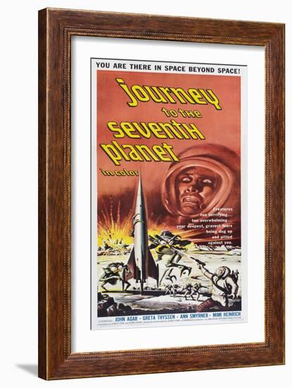 JOURNEY TO THE SEVENTH PLANET, poster art, 1962-null-Framed Art Print