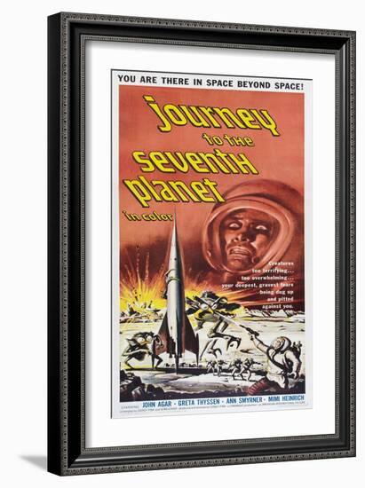 JOURNEY TO THE SEVENTH PLANET, poster art, 1962-null-Framed Art Print