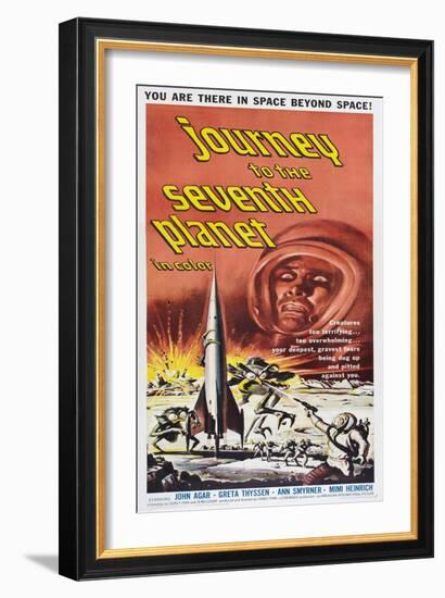 JOURNEY TO THE SEVENTH PLANET, poster art, 1962-null-Framed Art Print