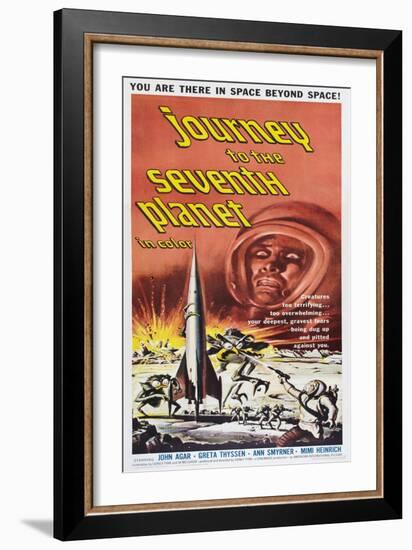 JOURNEY TO THE SEVENTH PLANET, poster art, 1962-null-Framed Premium Giclee Print