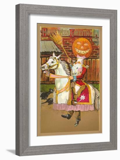 Jousting Jack O'Lantern-null-Framed Art Print