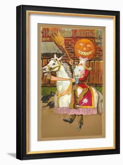 Jousting Jack O'Lantern-null-Framed Art Print