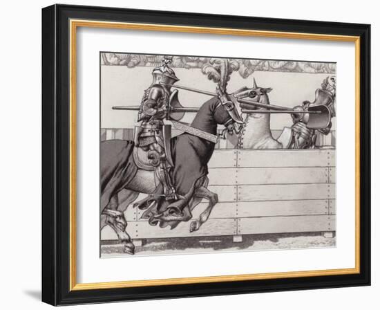 Jousting Knights-Pat Nicolle-Framed Giclee Print